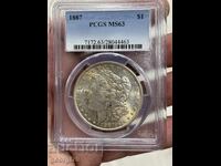 1 dolar Morgan 1887 PCGS MS 63