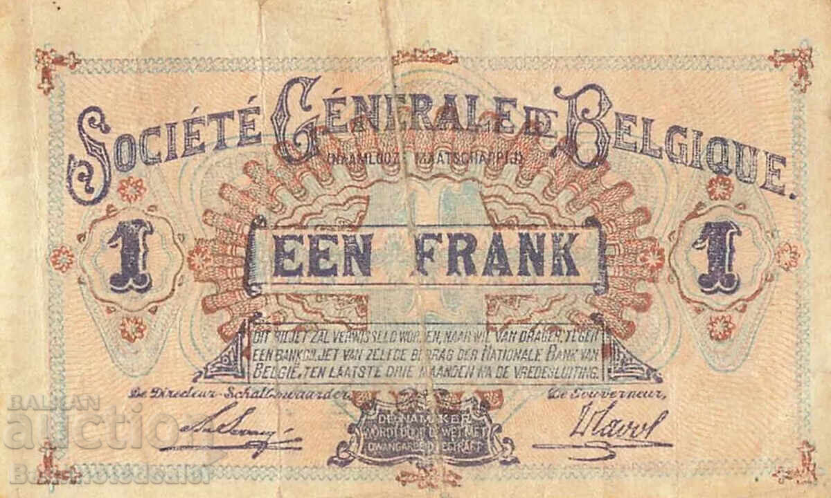 Belgium 1 Franc 1917 Pick 92 Ref 3639 with price 40.00 BGN | € 20.45 Belgium 1 Franc 1917 Pick 92 Ref 3639 with price 40.00 BGN | € 20.45