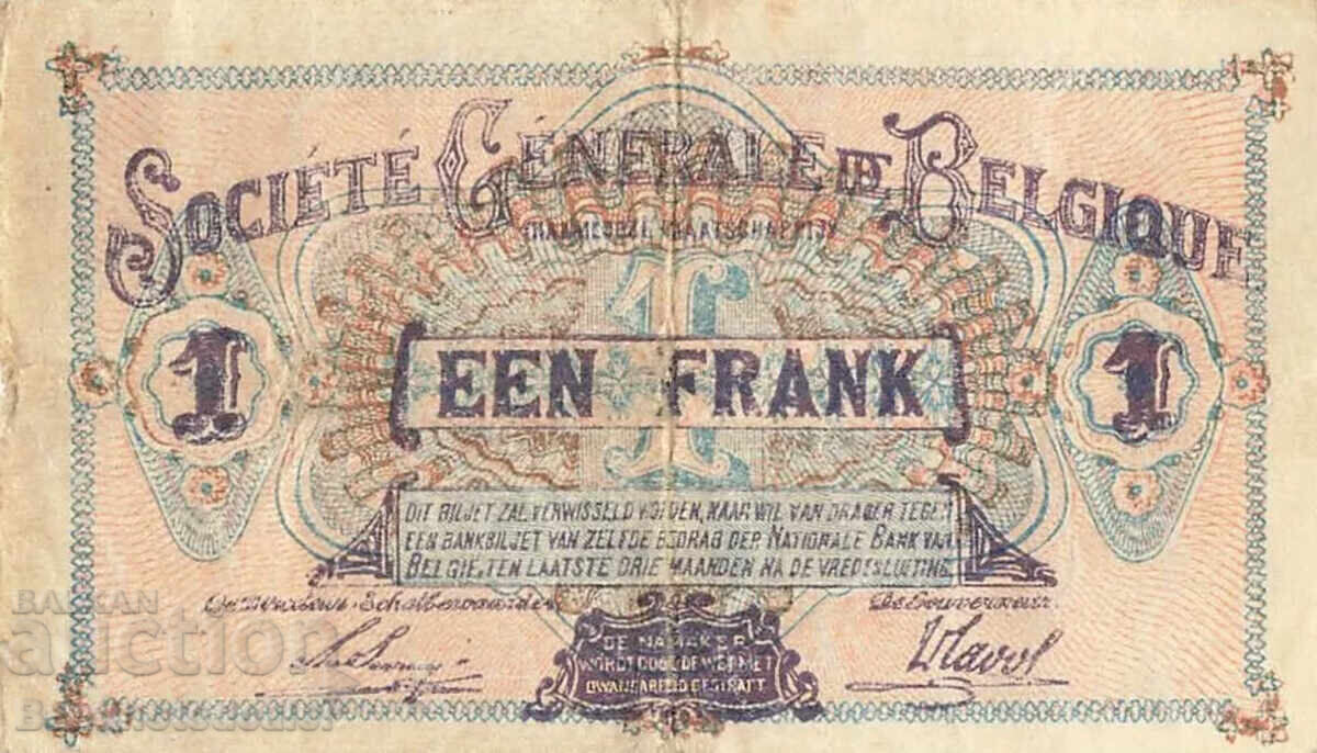 Belgium 1 Franc 1918 Pick 92 Ref 3822 with price 65.00 BGN | € 33.23 Belgium 1 Franc 1918 Pick 92 Ref 3822 with price 65.00 BGN | € 33.23