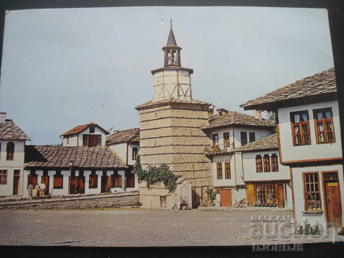 TRYAVNA - turnul cu ceas, carte poștală veche TRYAVNA - turnul cu ceas, carte poștală veche