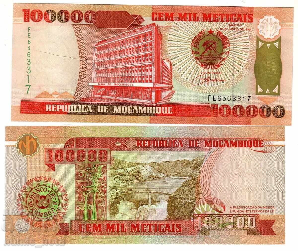 Mozambique 100000 Metacais 1993 UNC Mozambique 100000 Metacais 1993 UNC