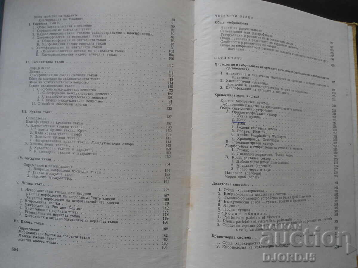 Auction Histology and Embryology, A. I. Hadzhiolov Auction Histology and Embryology, A. I. Hadzhiolov