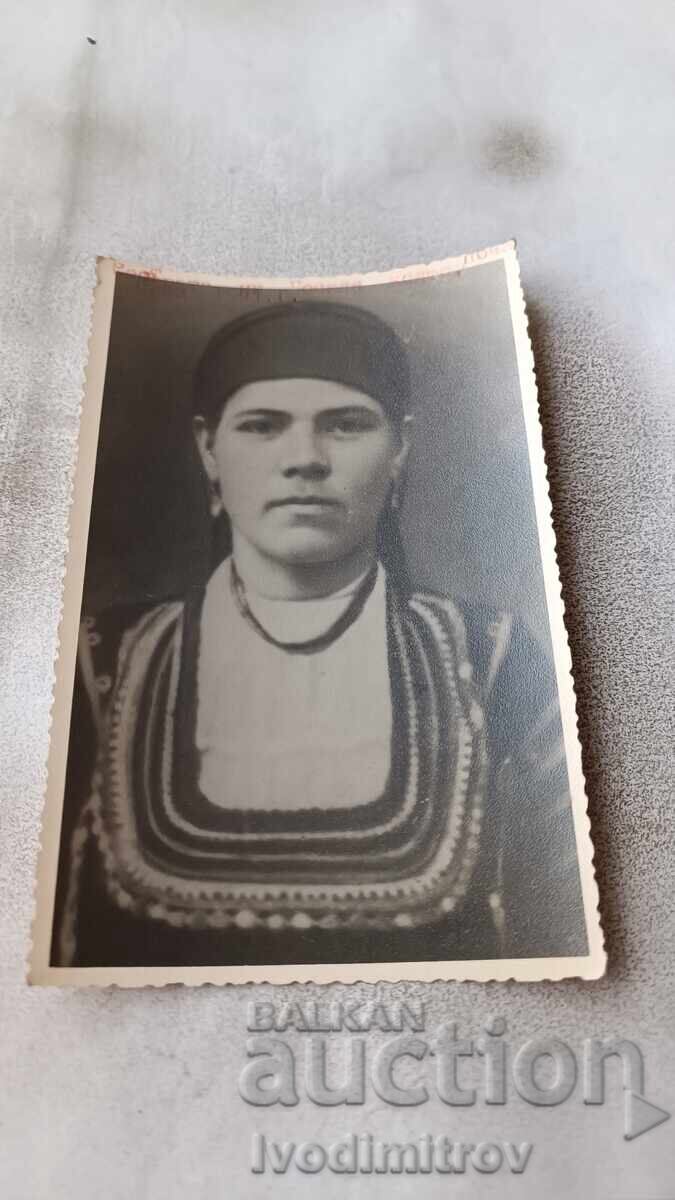 Photo Young girl in traditional dress 1941 Photo Young girl in traditional dress 1941