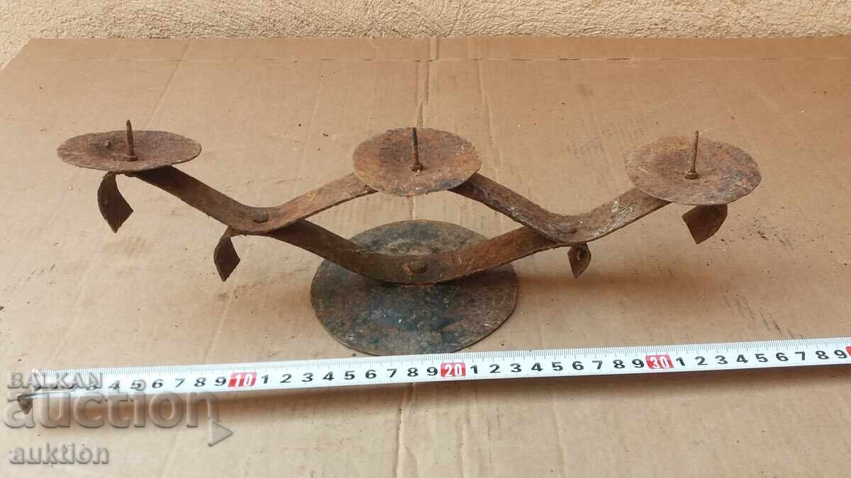 Auction OLD METAL CANDLEHOLDER Auction OLD METAL CANDLEHOLDER