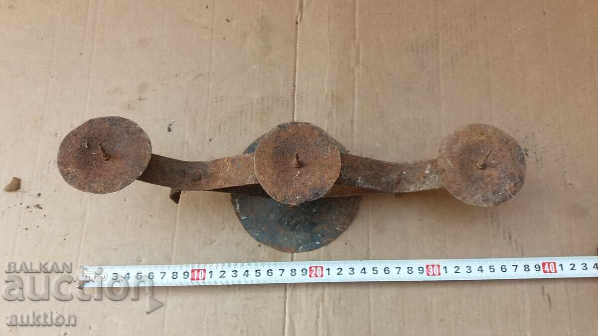 OLD METAL CANDLEHOLDER - 5 OLD METAL CANDLEHOLDER - 5