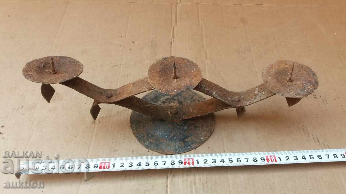 OLD METAL CANDLEHOLDER OLD METAL CANDLEHOLDER