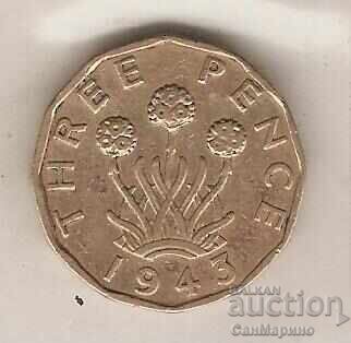 +Great Britain 3 pence 1943 +Great Britain 3 pence 1943
