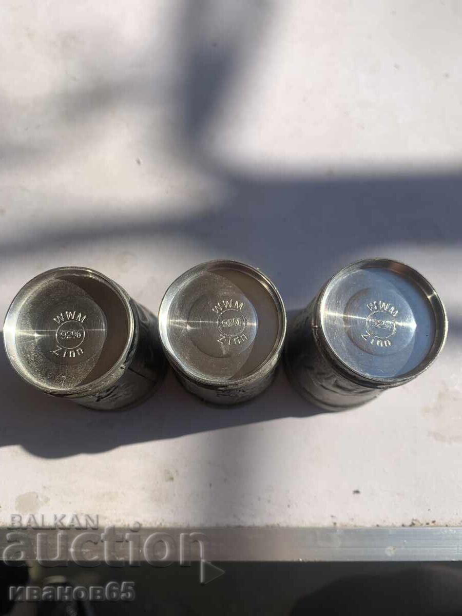 малки чашки калай зин - 5 малки чашки калай зин - 5