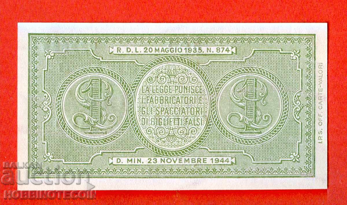 ITALIA ITALIA 1 Lira emisiune 1944 NOU UNC cu preț 24.99 BGN | € 12.78 ITALIA ITALIA 1 Lira emisiune 1944 NOU UNC cu preț 24.99 BGN | € 12.78