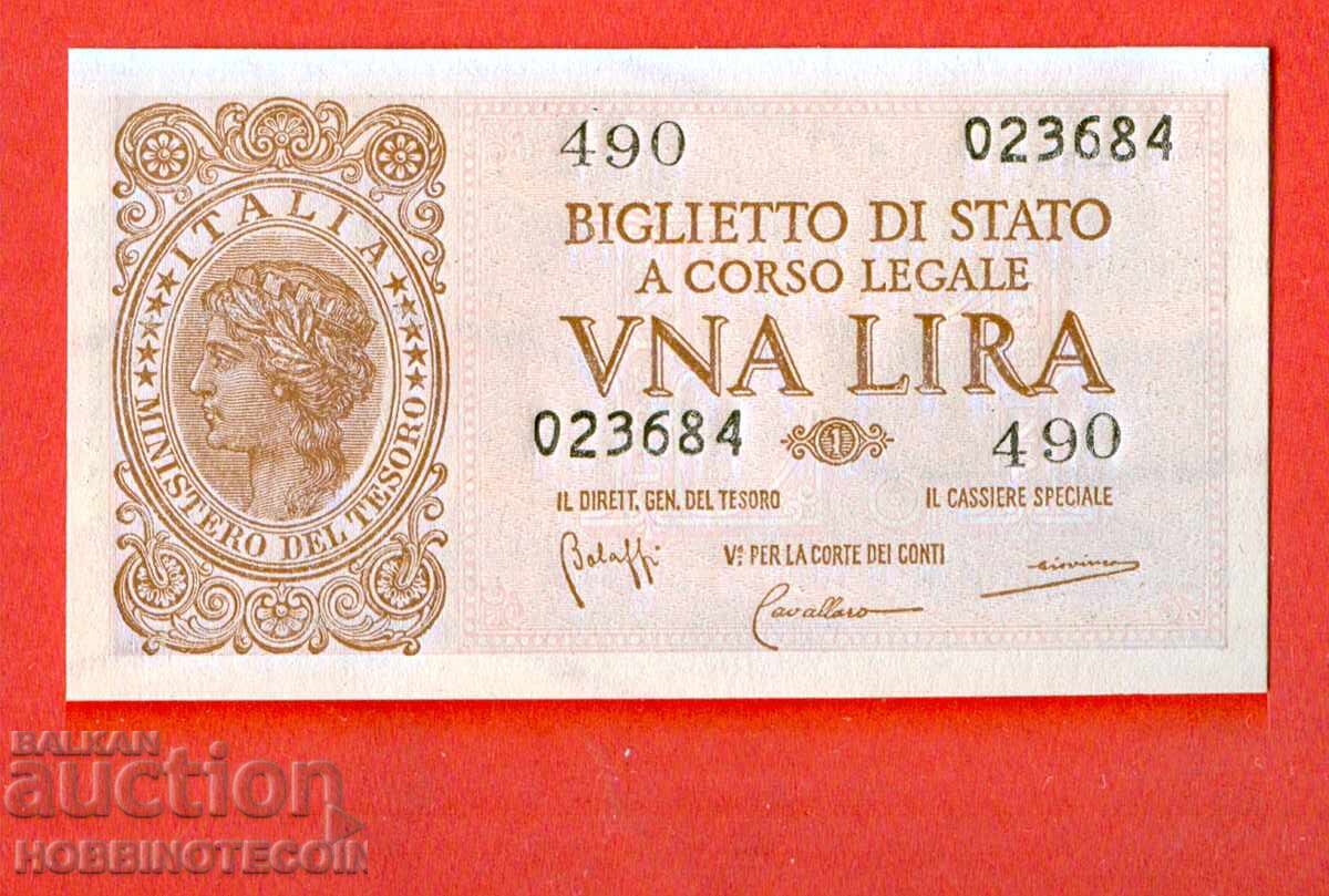 ITALIA ITALIA 1 Lira emisiune 1944 NOU UNC ITALIA ITALIA 1 Lira emisiune 1944 NOU UNC
