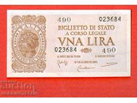 ITALIA ITALIA 1 Lira emisiune 1944 NOU UNC