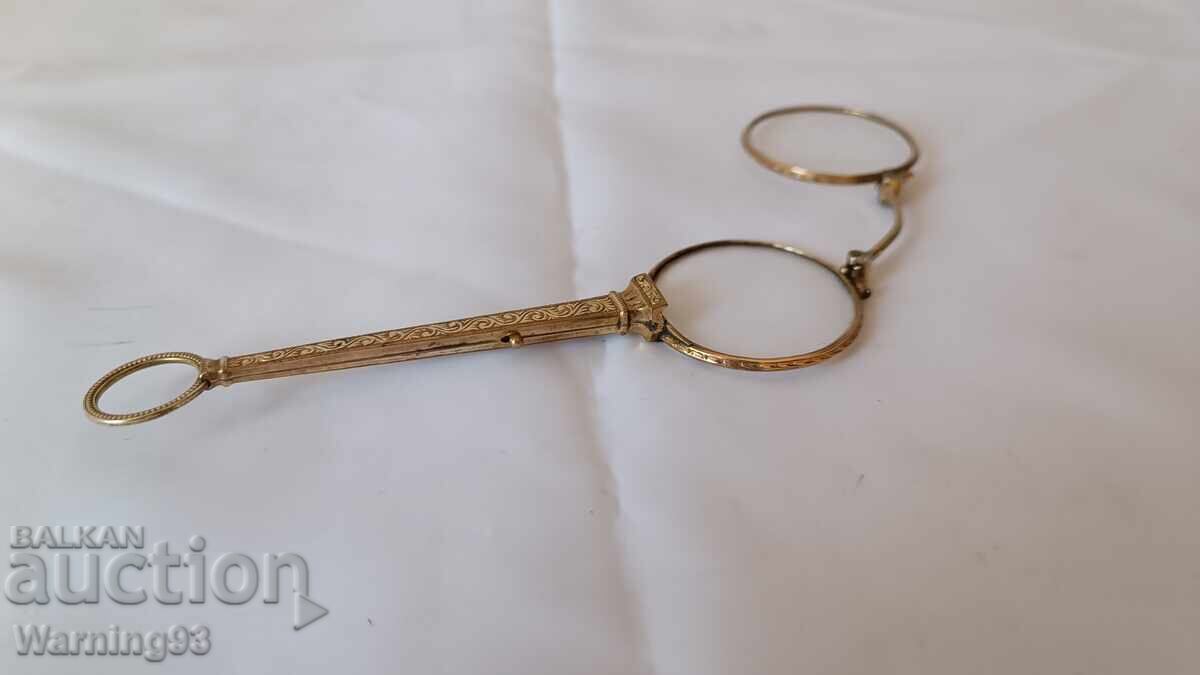 Delivery of Old glasses - pince-nez - brass frame