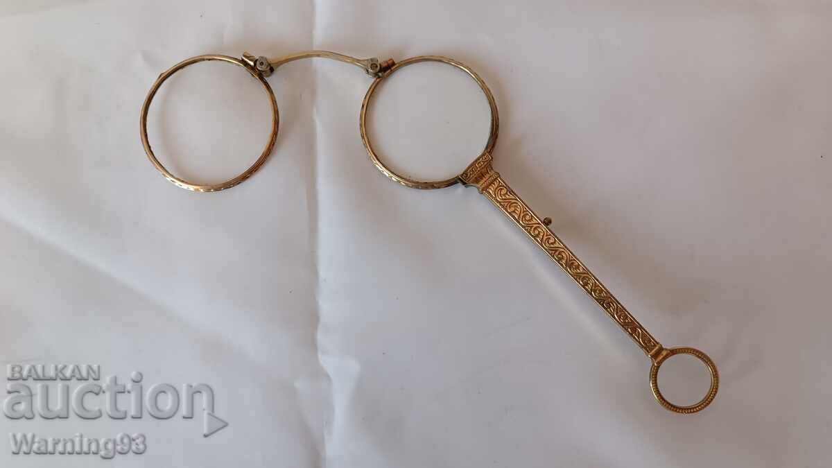Old glasses - pince-nez - brass frame