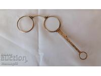 Old glasses - pince-nez - brass frame