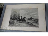 1900 Master drawing lithograph horses