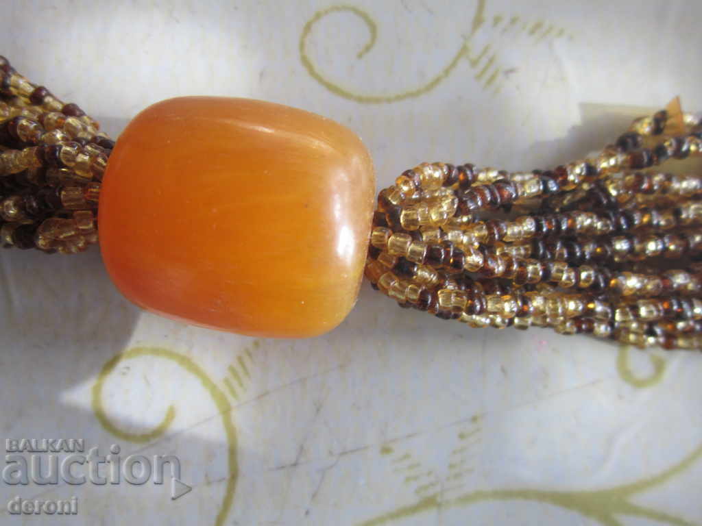 Auction  Unique necklace necklace with amber cataline bakelite