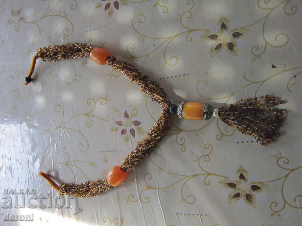 Unique necklace necklace with amber cataline bakelite - 5