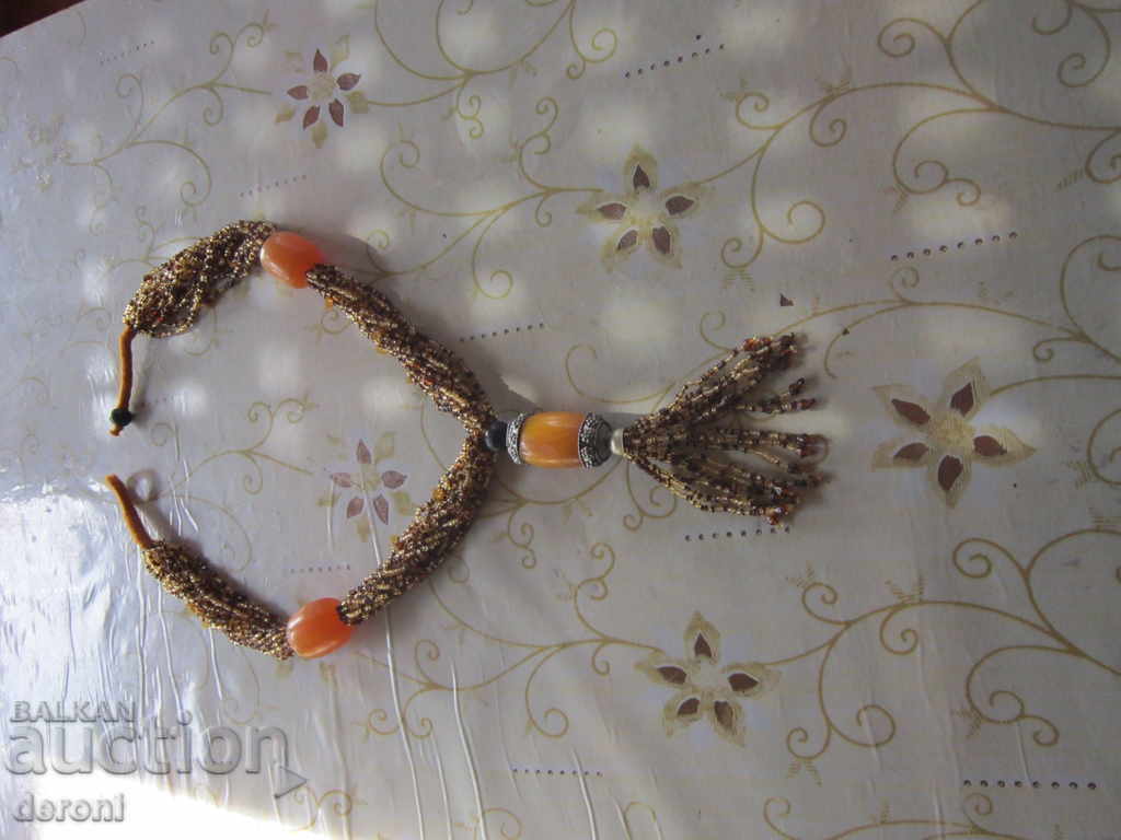 Unique necklace necklace with amber cataline bakelite - 6