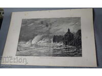 1900 Master drawing lithograph tide at Dunkirk