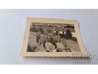 Photo Shtip Officers and soldiers with an ox cart on the road