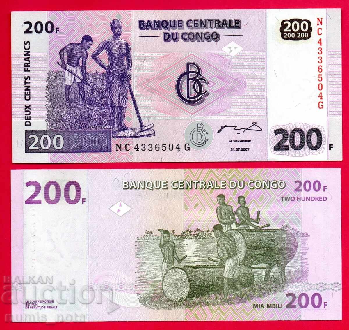 Congo 200 francs 2007 UNC Congo 200 francs 2007 UNC