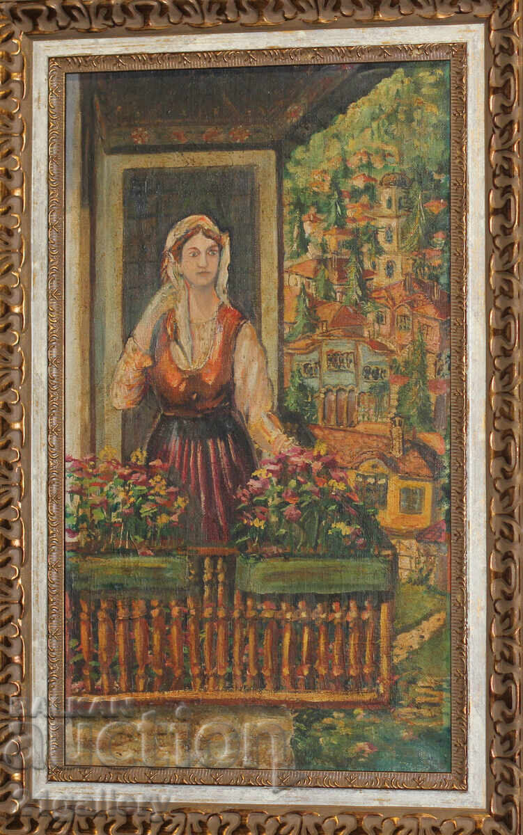 Παλιά ελαιογραφία μιας γυναίκας με φορεσιά με τιμή 450.00 BGN | € 230.08 Παλιά ελαιογραφία μιας γυναίκας με φορεσιά με τιμή 450.00 BGN | € 230.08