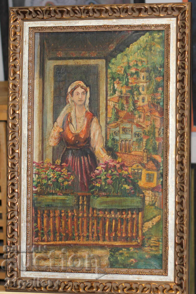 Δημοπρασία Παλιά ελαιογραφία μιας γυναίκας με φορεσιά Δημοπρασία Παλιά ελαιογραφία μιας γυναίκας με φορεσιά