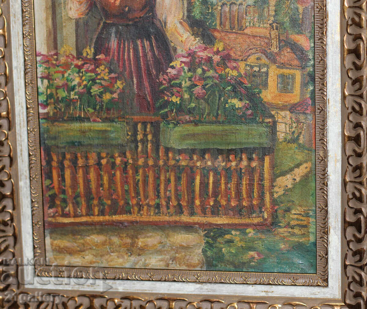 Παλιά ελαιογραφία μιας γυναίκας με φορεσιά - 6 Παλιά ελαιογραφία μιας γυναίκας με φορεσιά - 6