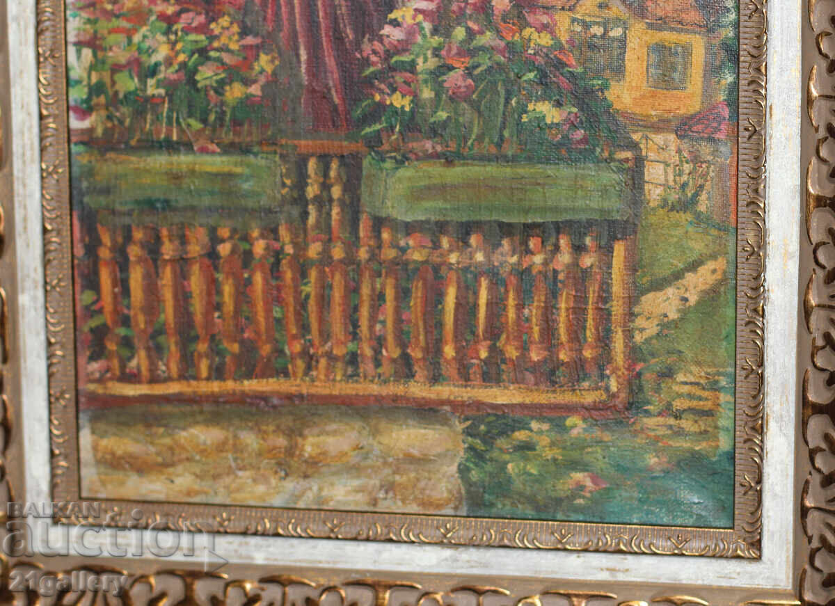 Παλιά ελαιογραφία μιας γυναίκας με φορεσιά - 7 Παλιά ελαιογραφία μιας γυναίκας με φορεσιά - 7