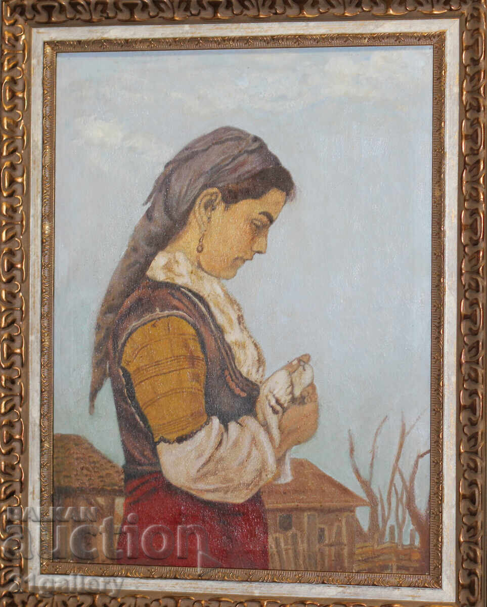 Παλιά ελαιογραφία μιας γυναίκας με φορεσιά 1970. με τιμή 500.00 BGN | € 255.65 Παλιά ελαιογραφία μιας γυναίκας με φορεσιά 1970. με τιμή 500.00 BGN | € 255.65