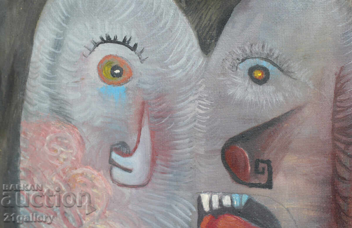 Delivery of Contemporary painting abstract portrait, oil paints Delivery of Contemporary painting abstract portrait, oil paints