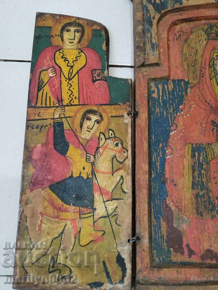 Delivery of Old triptych, home icon, religion, lamp, cross Delivery of Old triptych, home icon, religion, lamp, cross