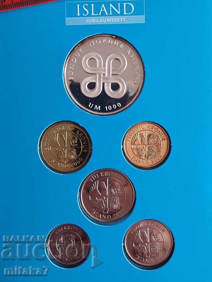 Iceland coin set, 2000 - 6