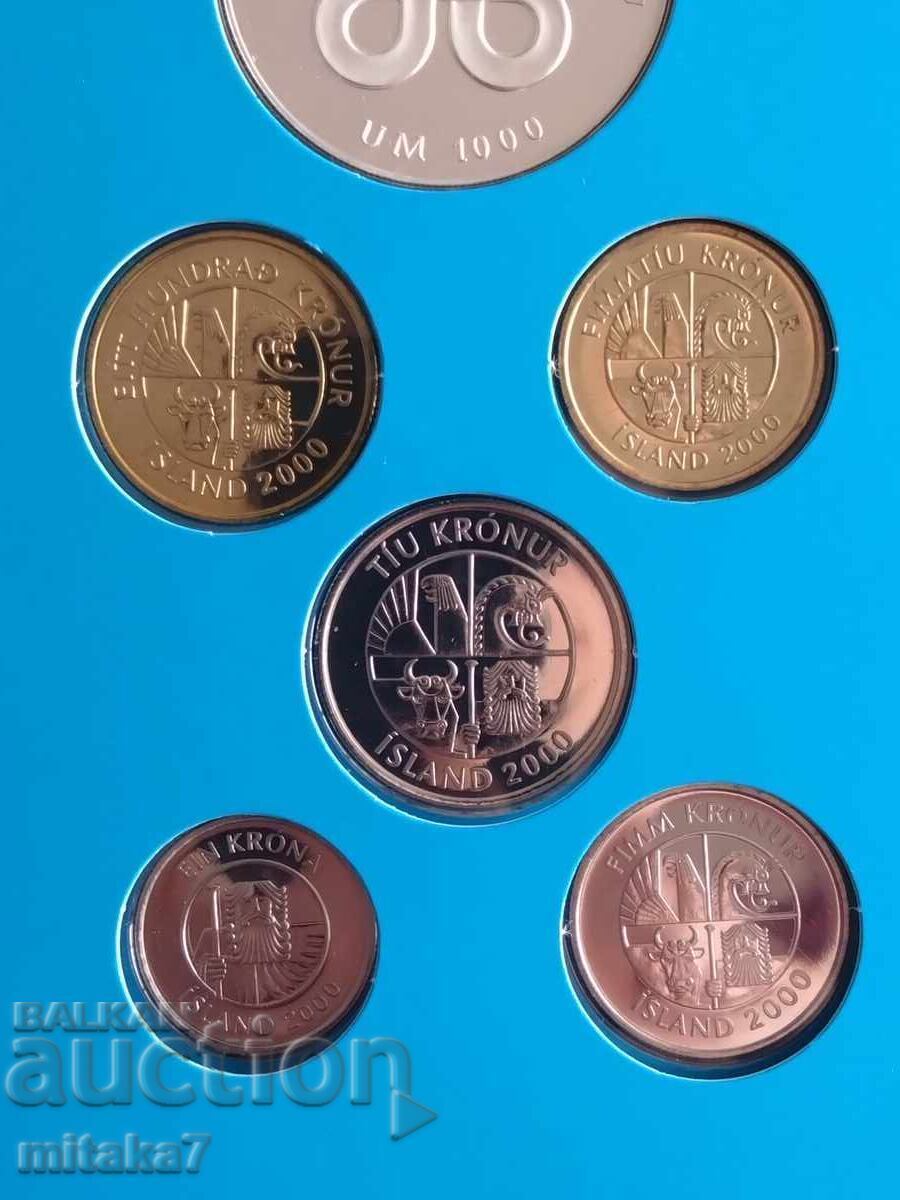 Iceland coin set, 2000 - 7