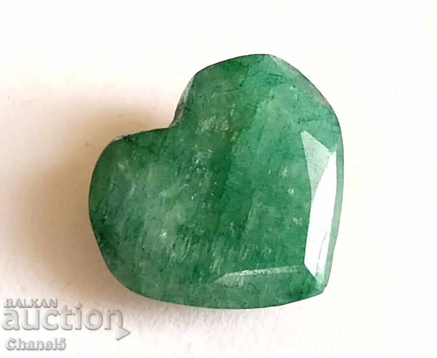 ЕСТЕСТВЕН  СМАРАГД -  СЪРЦЕ, БРАЗИЛИЯ - 7.70 карата (779) - 5