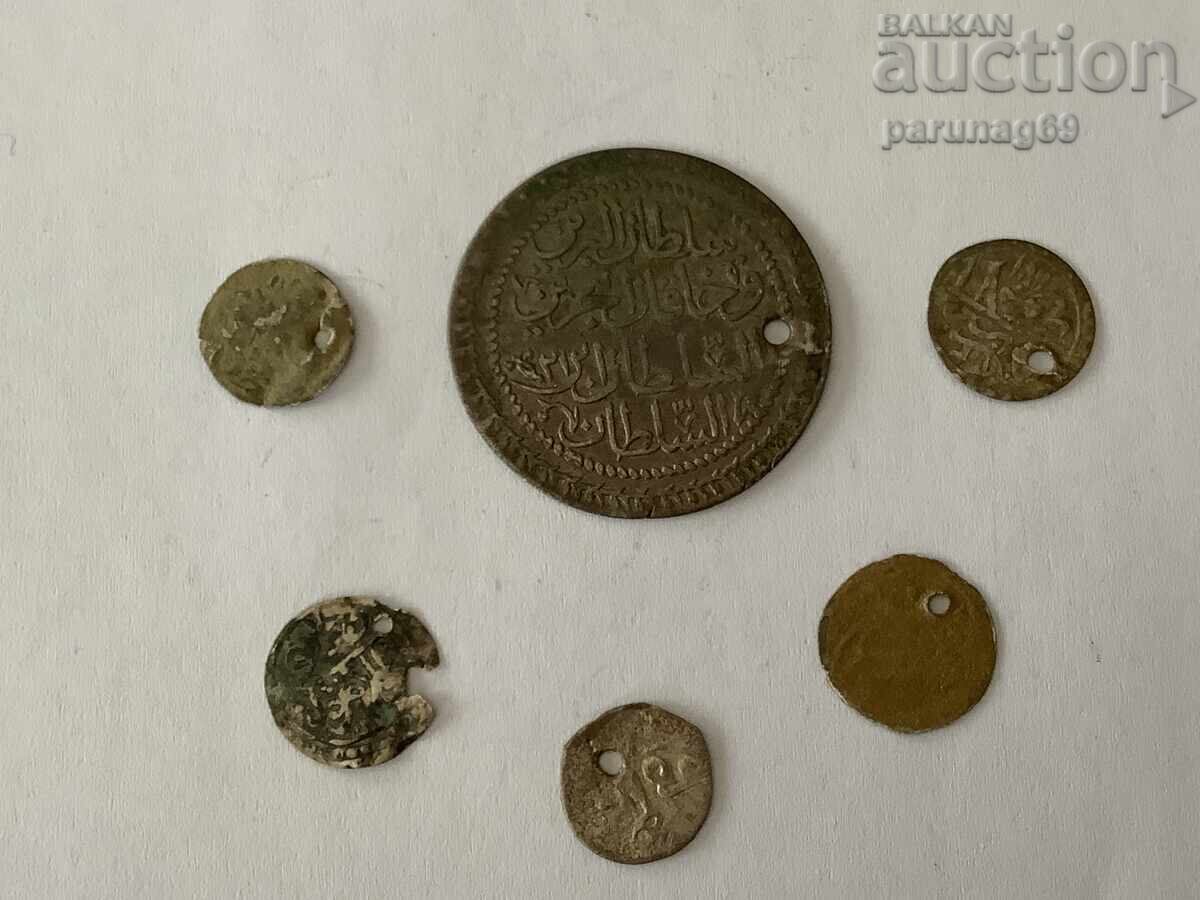 Ottoman Turkey LOT 60 pairs + 5 akchetas pierced for jewelry with price 60.00 BGN | € 30.68 Ottoman Turkey LOT 60 pairs + 5 akchetas pierced for jewelry with price 60.00 BGN | € 30.68
