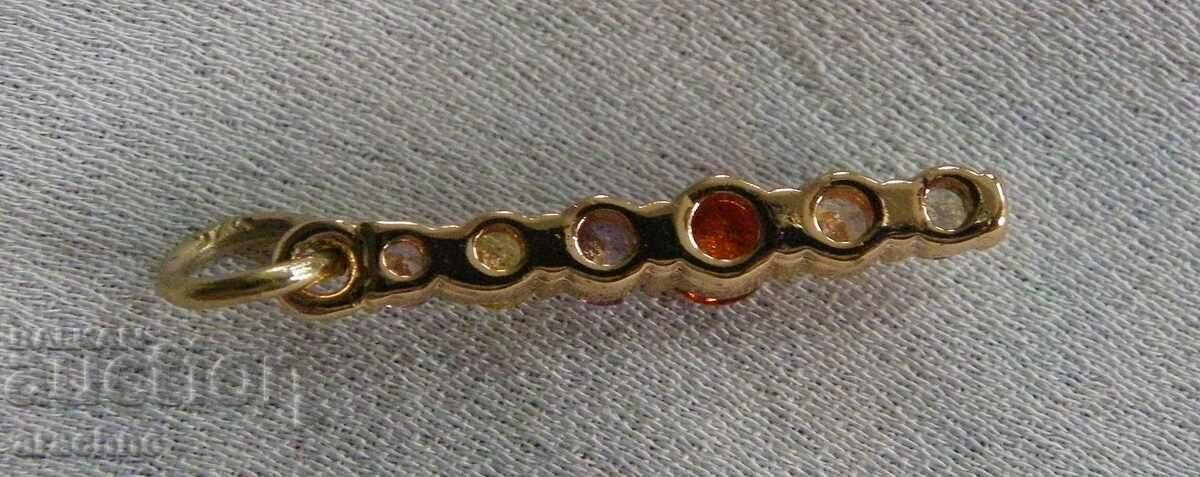 Auction Gold-plated silver medallion with topaz, citrine, amethyst and tourmaline Auction Gold-plated silver medallion with topaz, citrine, amethyst and tourmaline