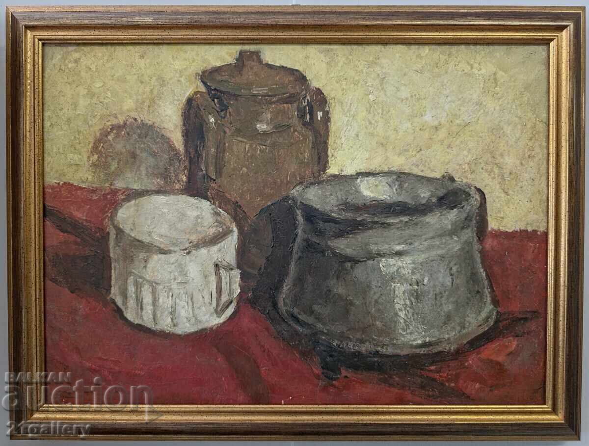 Petar Arnaudov (1939 – 2020) Still life, oil paints with price 450.00 BGN | € 230.08 Petar Arnaudov (1939 – 2020) Still life, oil paints with price 450.00 BGN | € 230.08