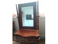 Retro dressing table mirror with drawer
