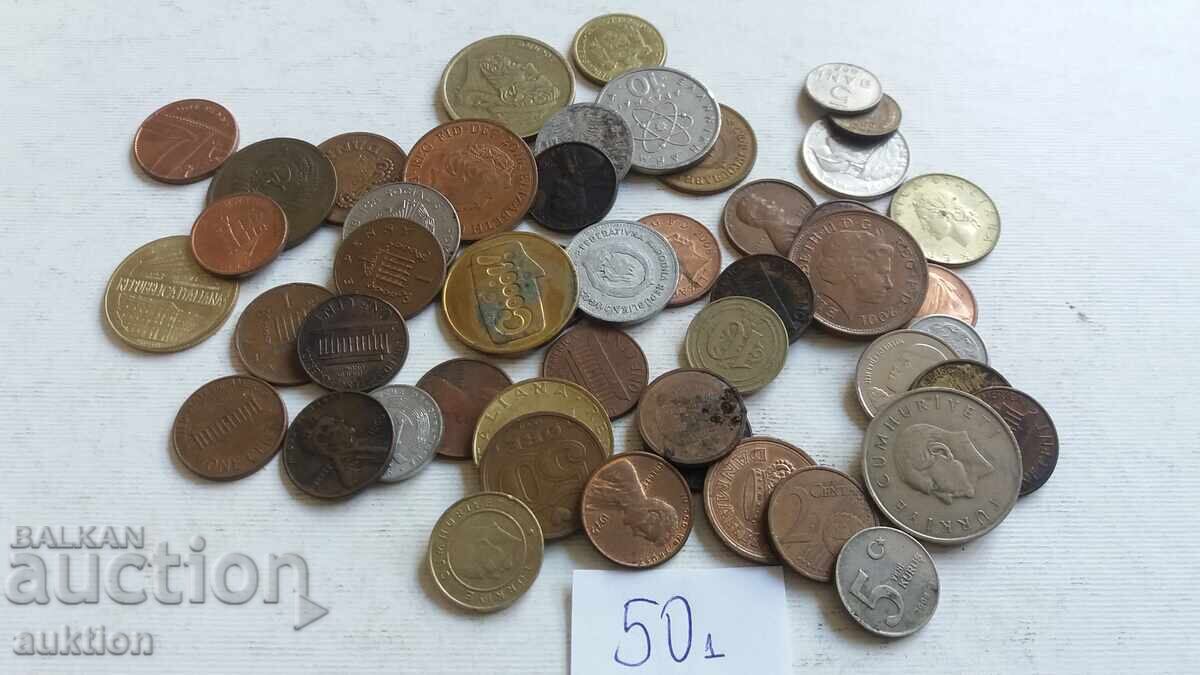 50 FOREIGN COINS FROM AROUND THE WORLD - 5 50 FOREIGN COINS FROM AROUND THE WORLD - 5