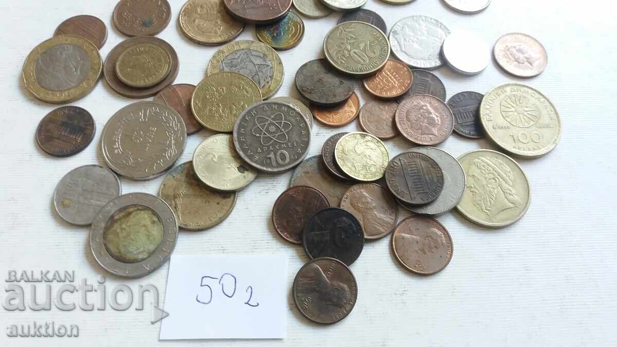 50 FOREIGN COINS FROM AROUND THE WORLD