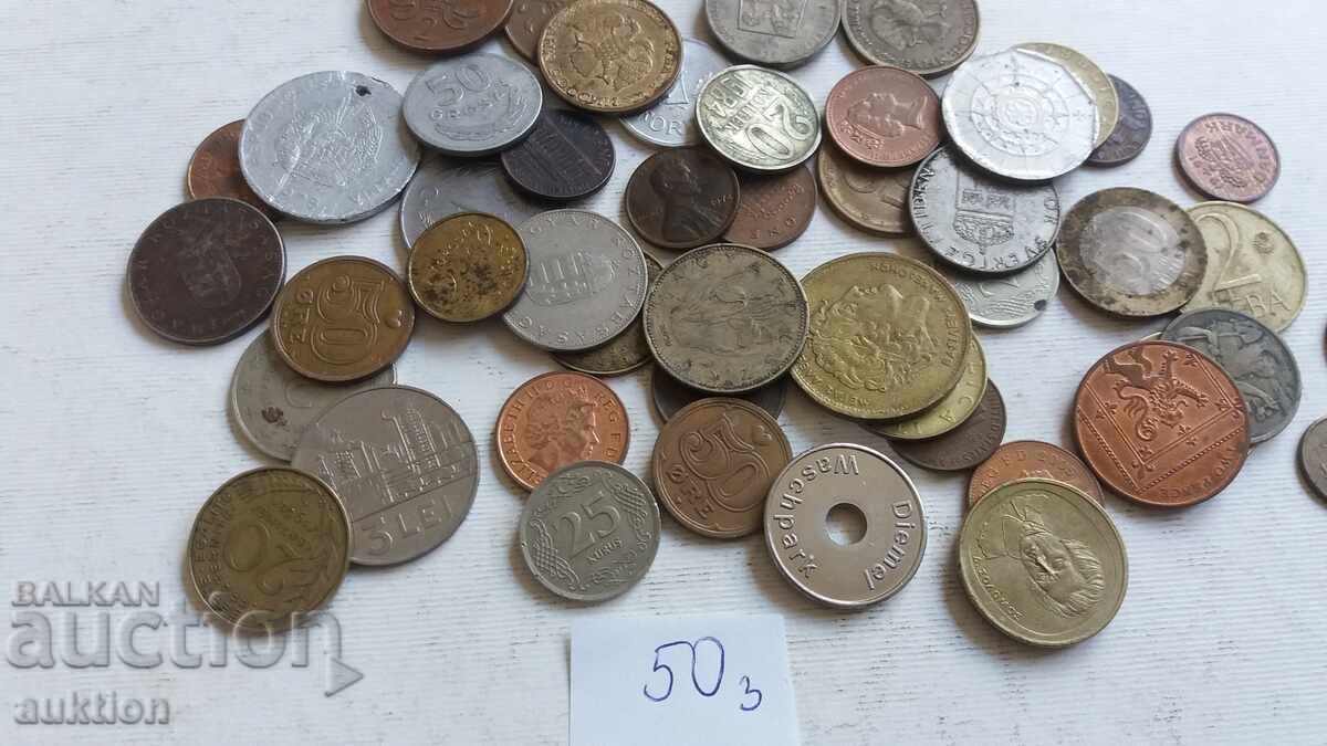 50 FOREIGN COINS FROM AROUND THE WORLD - 5 50 FOREIGN COINS FROM AROUND THE WORLD - 5