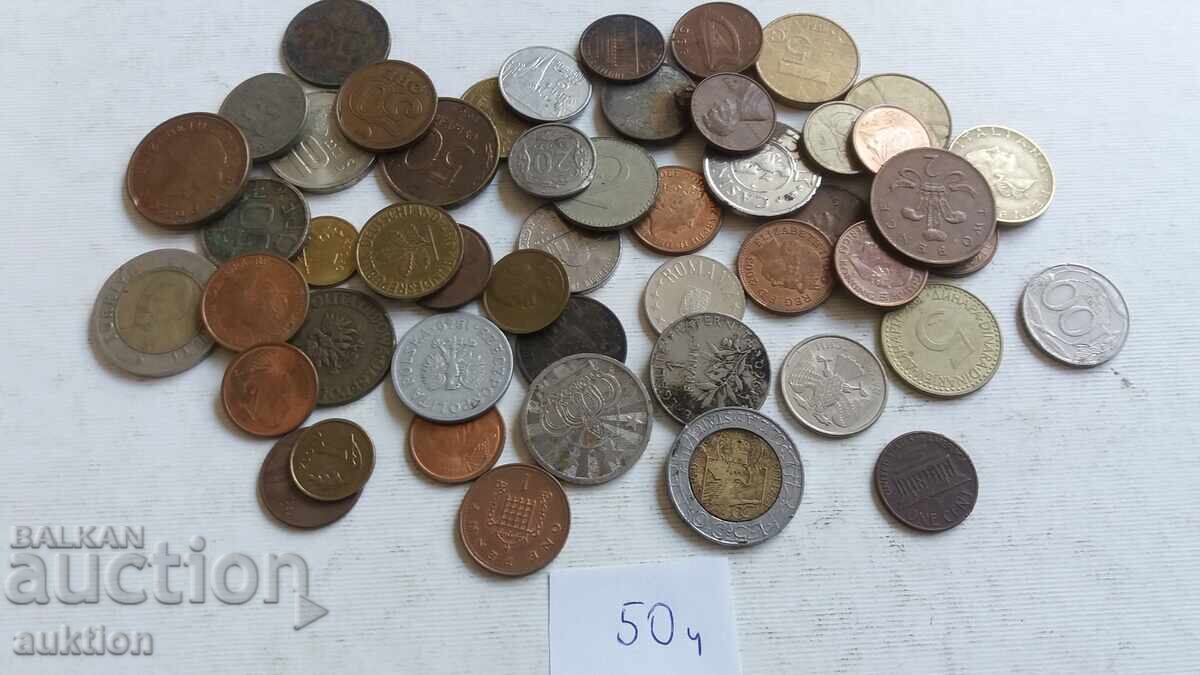 50 FOREIGN COINS FROM AROUND THE WORLD