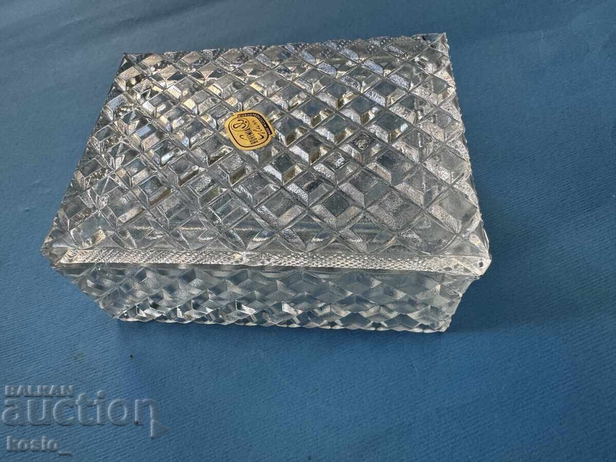 Auction  Bohemia glass box