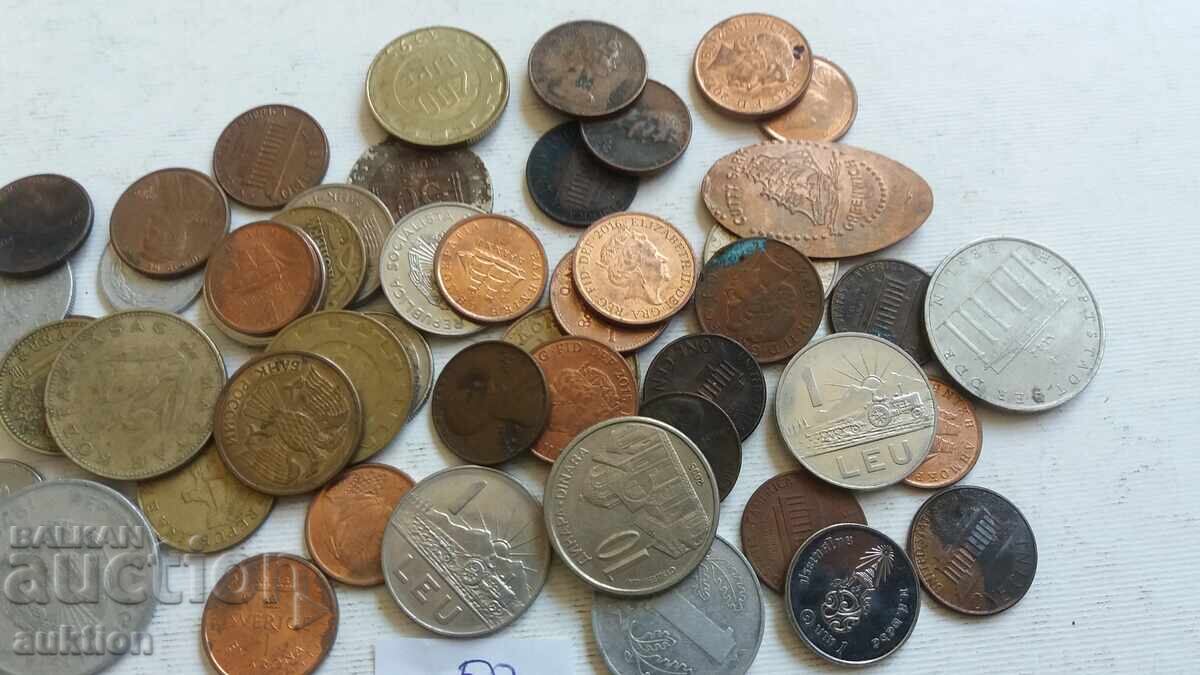 50 FOREIGN COINS FROM AROUND THE WORLD with price 8.99 BGN | € 4.60 50 FOREIGN COINS FROM AROUND THE WORLD with price 8.99 BGN | € 4.60