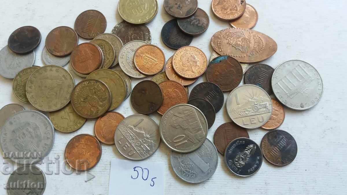 50 FOREIGN COINS FROM AROUND THE WORLD - 5 50 FOREIGN COINS FROM AROUND THE WORLD - 5