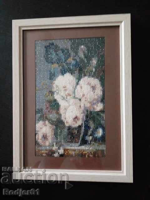 Licitație TAPISERIE, puzzle, pictura cu margele de diamant - flori Licitație TAPISERIE, puzzle, pictura cu margele de diamant - flori