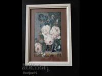 TAPESTRY, puzzle, painting with diamond beads - flowers