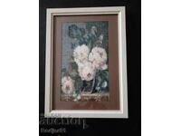 Ταπισερί, παζλ, ζωγραφική με χάντρες διαμαντιών - λουλούδια