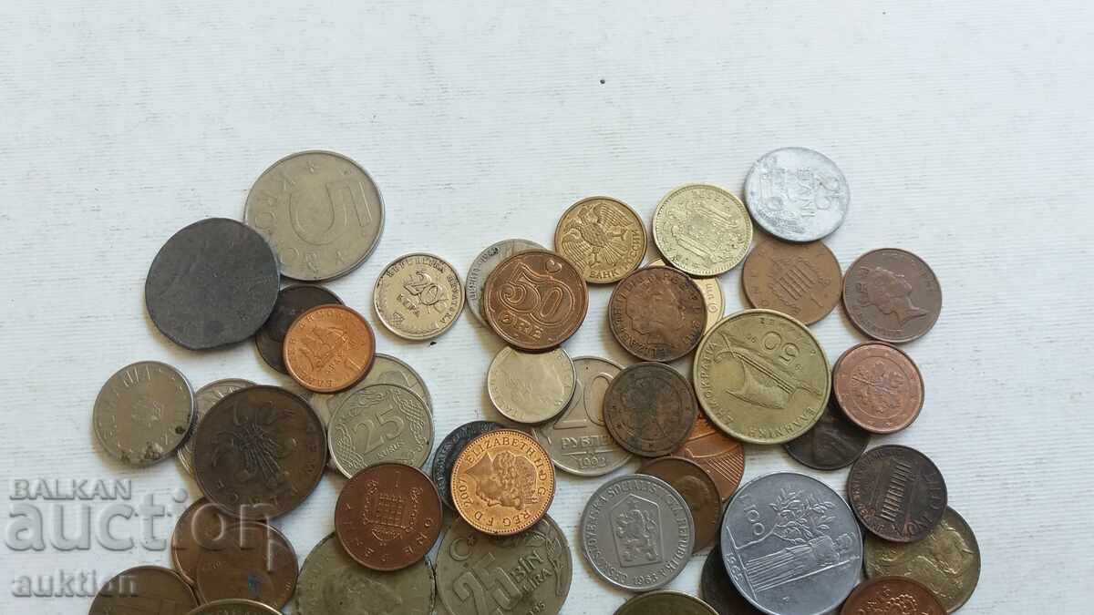50 FOREIGN COINS FROM AROUND THE WORLD with price 7.99 BGN | € 4.09 50 FOREIGN COINS FROM AROUND THE WORLD with price 7.99 BGN | € 4.09